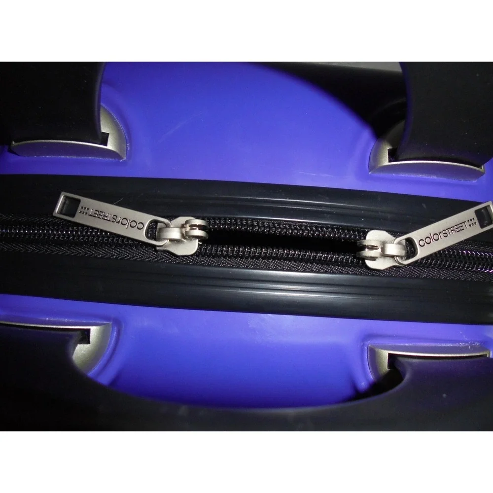 Color Street Train Case Women OS Purple Hardshell Travel Vanity Cosmetic Bag